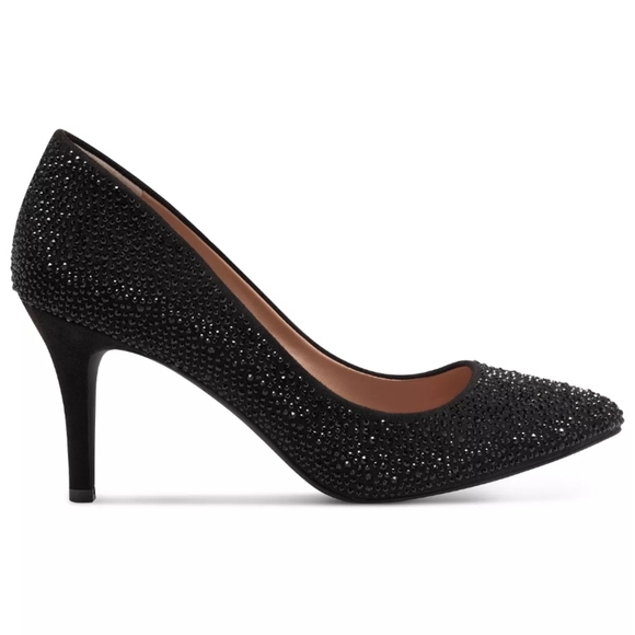 INC International Concepts Zitah Embellished Pumps Black -7.5 - Picture 2 of 8